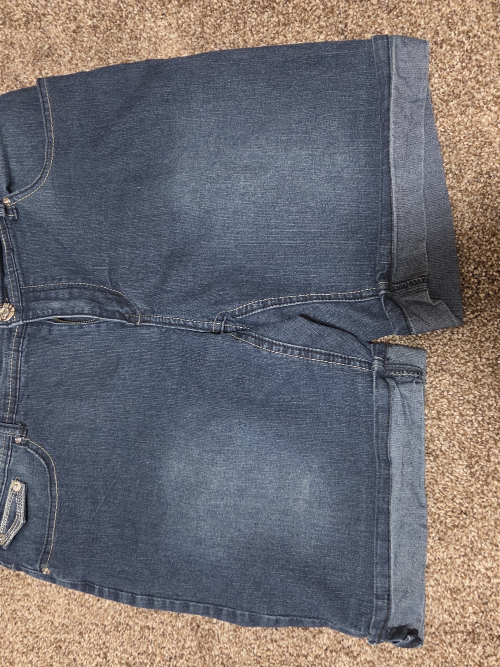 Dkin Dark Wash Denim Shorts